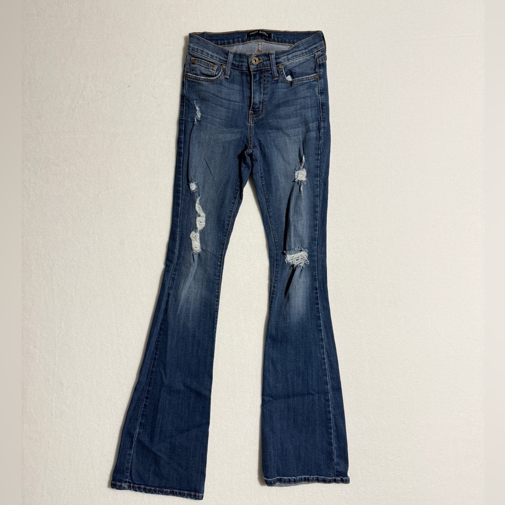 Angry Rabbit size 25 Dark Blue Flare Jeans - Picture 4 of 5